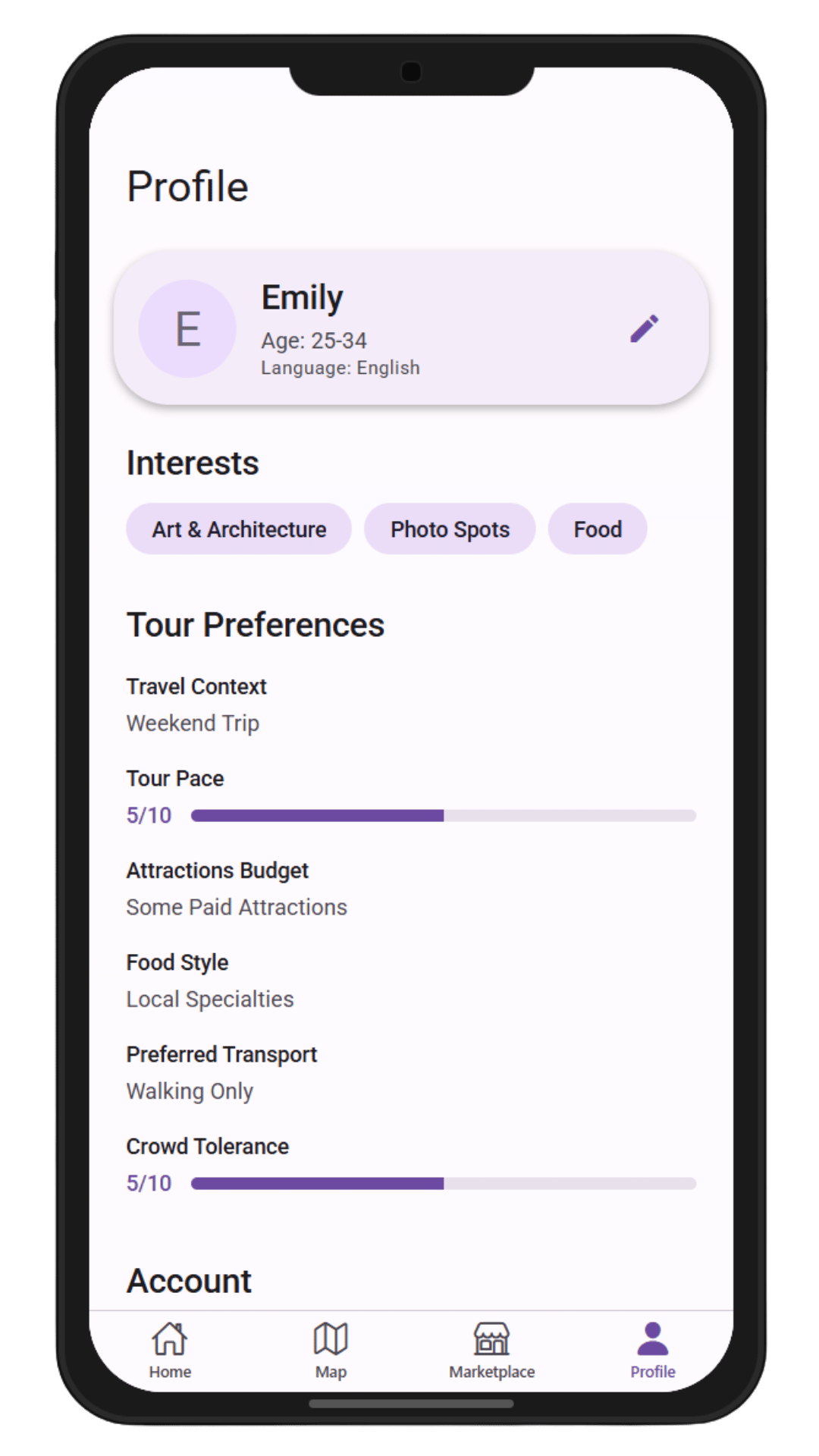 Aplikacja WeGuide AI — spersonalizowany profil dopasowany do twojego stylu podróżowania